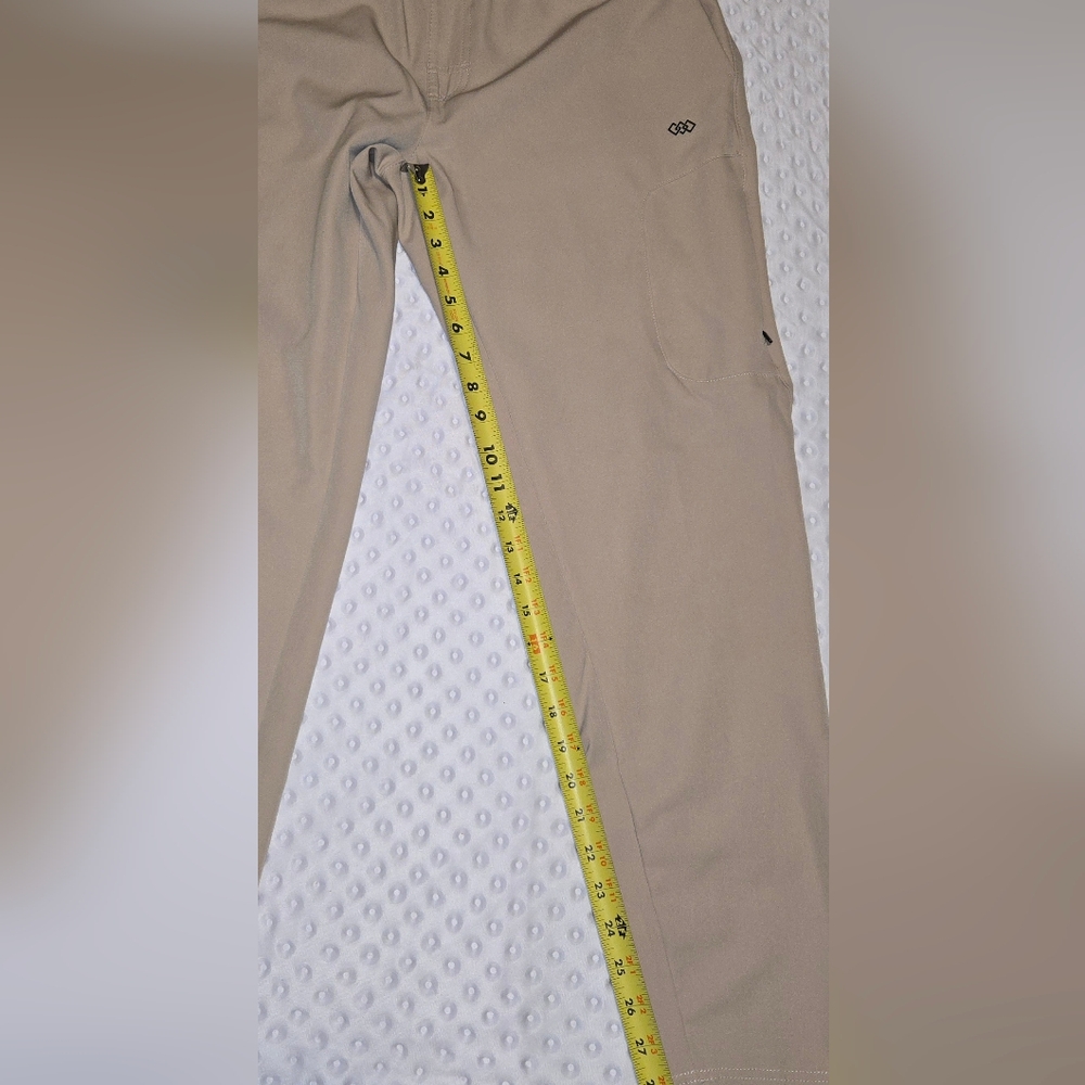 LEG3ND Joggers Pants Khaki Casual Athletic Zip Pockets Drawstring M - Picture 3 of 5
